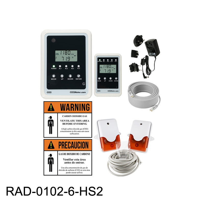 Remote Carbon Dioxide CO2 Storage Safety 3 Alarm