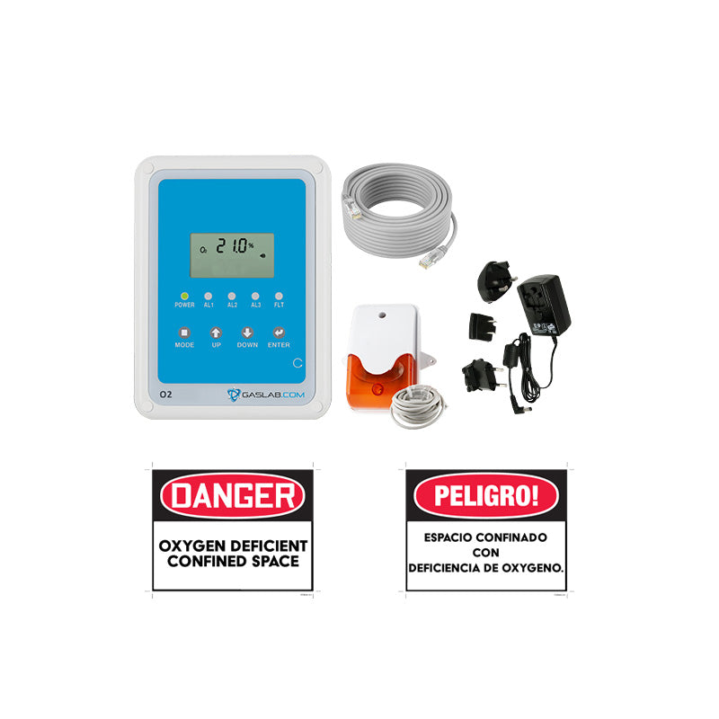 Single Sensor O2 Deficiency Monitoring System and Horn Strobe