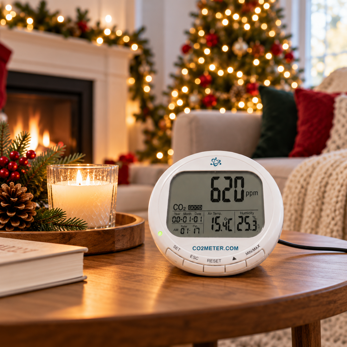 TIM10 Desktop CO2, Temp. & Humidity Monitor