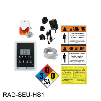 Single Sensor CO2 Monitoring System and Horn Strobe