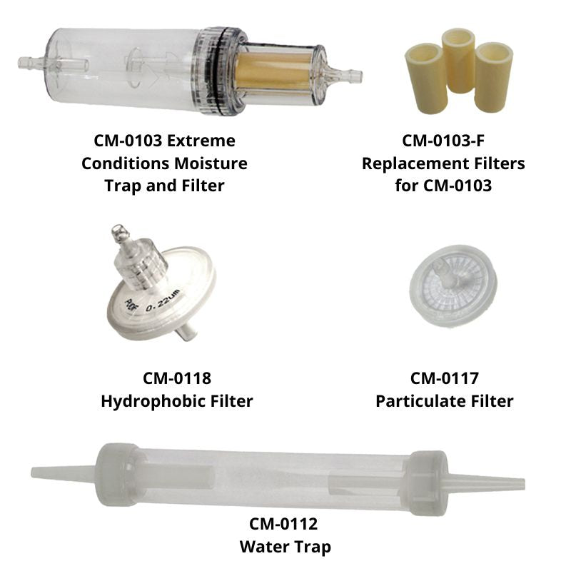 Gas Sampling Pump, Moisture Traps, Hydrophobic Filters – CO2 Meter